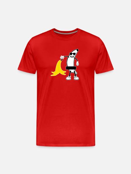 Party-Banane - Männer Premium Bio T-Shirt - Rot