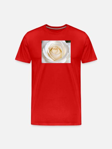 Sleek White Rose for Printing - Men's Premium Organic T-Shirt - red