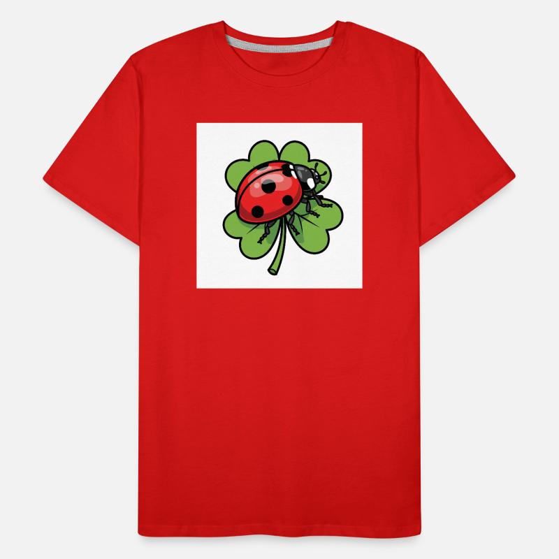Trèfle avec motif coccinelle T-shirt bio Premium Homme
