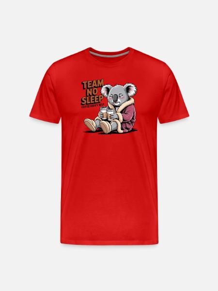 Team No Sleep Koala - Men's Premium Organic T-Shirt - red