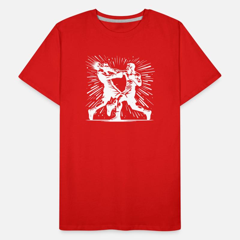 Retro Boxing Action The Decisive Punch Men's Premium Organic T-Shirt