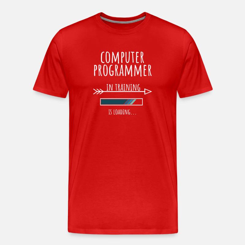 Geschenk Beruf Ausbildung Computerprogrammierer - Männer Premium Bio T-Shirt - Rot