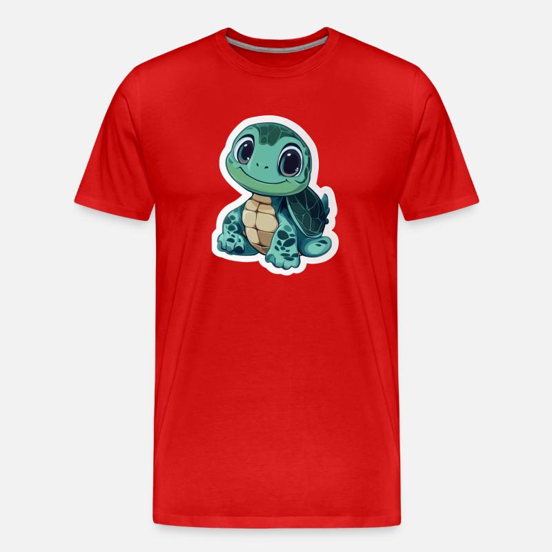 Schildkröte - Männer Premium Bio T-Shirt - Rot