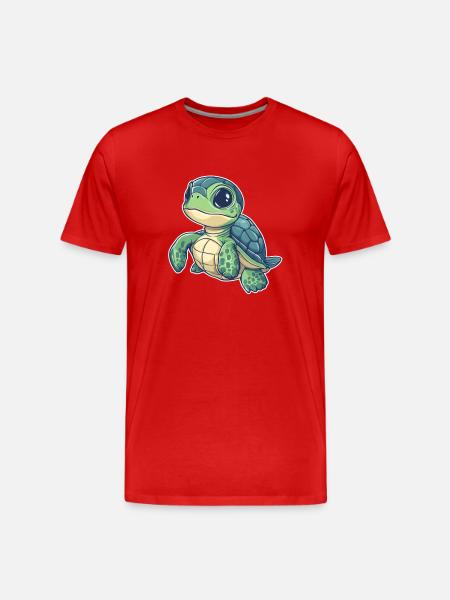 Turtle - Men's Premium Organic T-Shirt - red