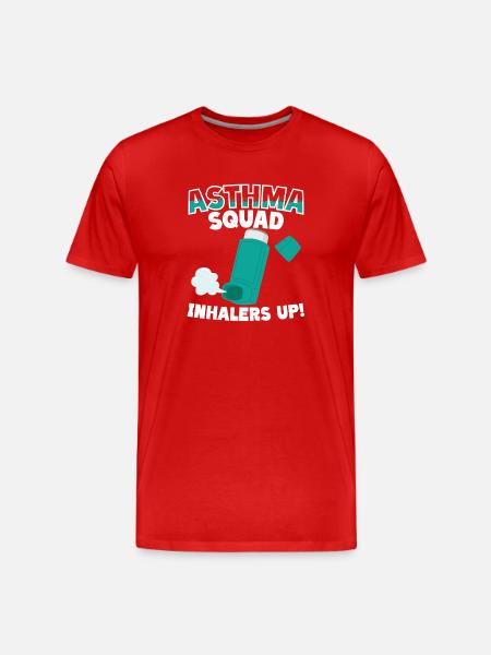 Asthma Squad Inhalers Up Asthmatics - Men's Premium Organic T-Shirt - red