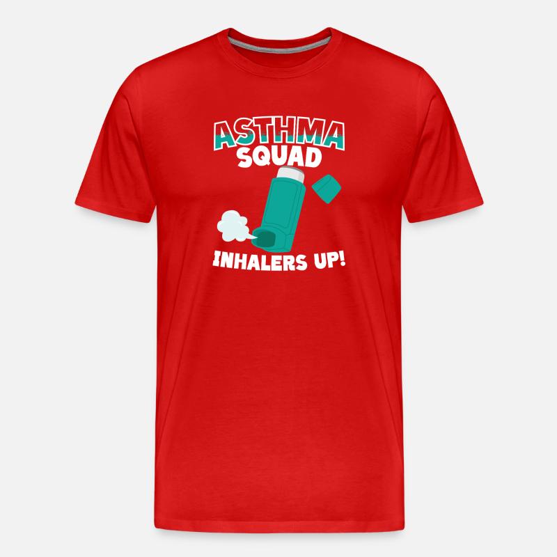 Asthma Squad Inhalers Up Asthmatics - Men's Premium Organic T-Shirt - red