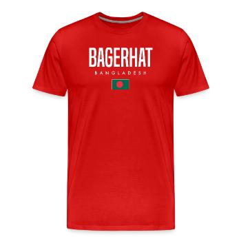 Bagerhat, Bangladesh - Men's Premium Organic T-Shirt - red - Front - Damien (186cm)