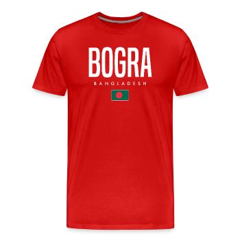 Bogra Bangladesch - Männer Premium Bio T-Shirt - Rot - Vorne - Damien (186cm)