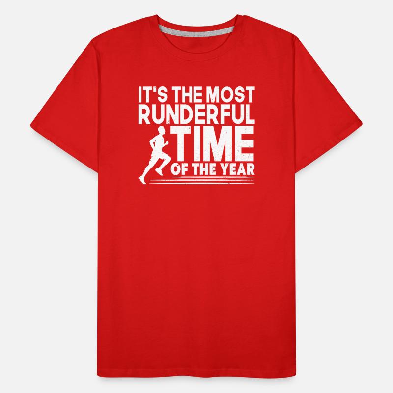 Marathon Runner Most Runderful Time Running Männer Premium Bio T-Shirt