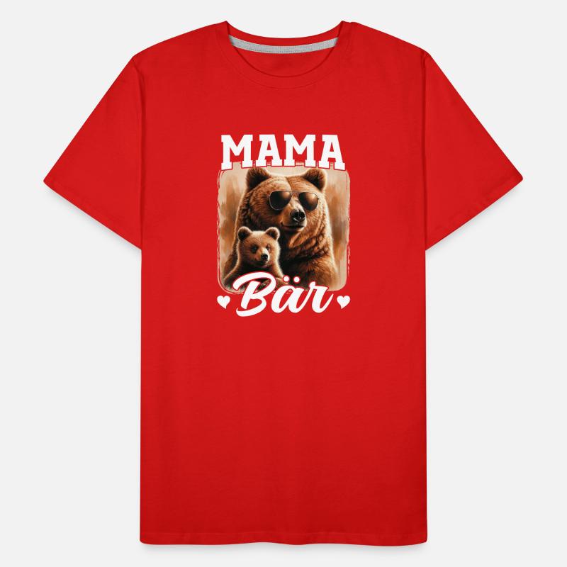 Mama Bär Muttertag Mutter Elternteil Mama Bear Männer Premium Bio T-Shirt