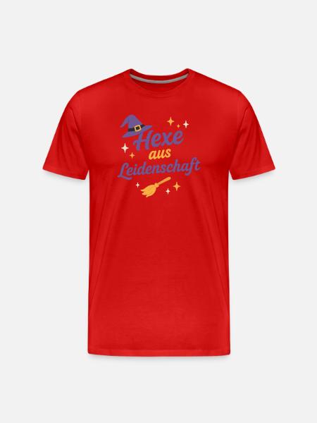 Hexe aus Leidenschaft - Männer Premium Bio T-Shirt - Rot