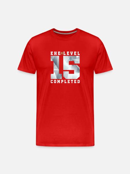 15th wedding anniversary - Men's Premium Organic T-Shirt - red
