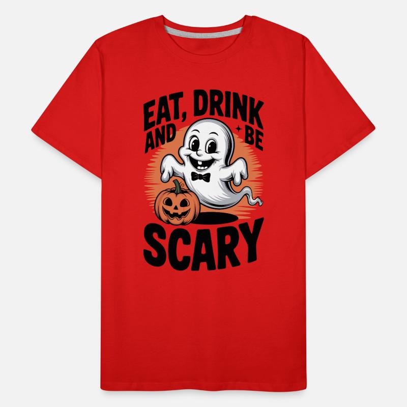 Essen, Trinken und beängstigen Männer Premium Bio T-Shirt