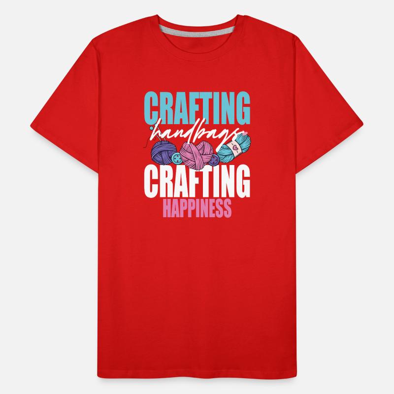 Crochet Knitting Men's Premium Organic T-Shirt