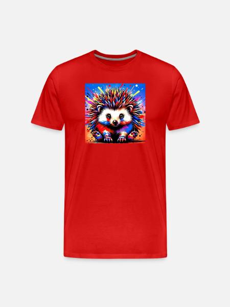 hérisson - T-shirt bio Premium Homme - rouge