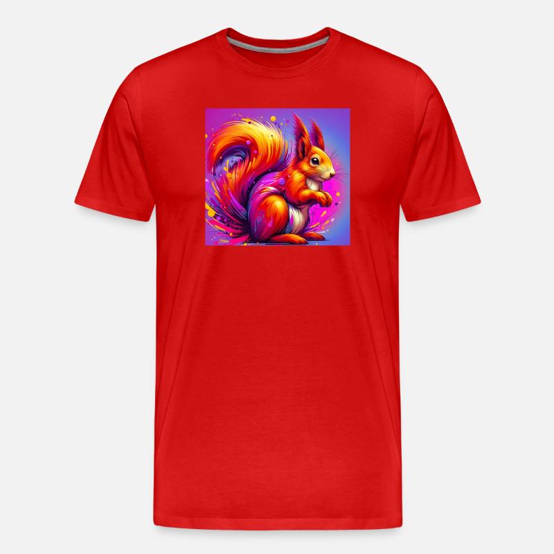 Eichhörnchen - Männer Premium Bio T-Shirt - Rot