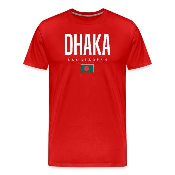 Dhaka Bangladesch - Männer Premium Bio T-Shirt - Rot - Vorne - Damien (186cm)