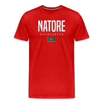 Natore Bangladesh - Men's Premium Organic T-Shirt - red - Front - Damien (186cm)
