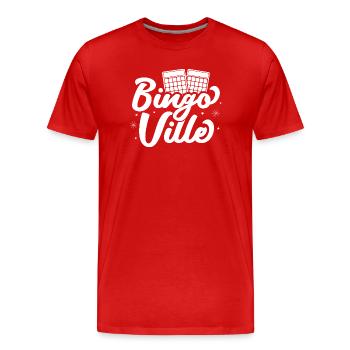 Bingo Player Ville Bingo - Men's Premium Organic T-Shirt - red - Front - Damien (186cm)