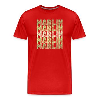 Marlin Marlin - Männer Premium Bio T-Shirt - Rot - Vorne - Damien (186cm)