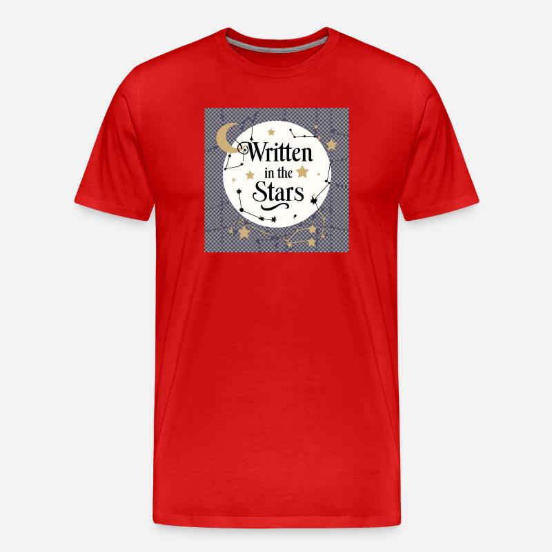 Schreiben in den Sternen - Männer Premium Bio T-Shirt - Rot