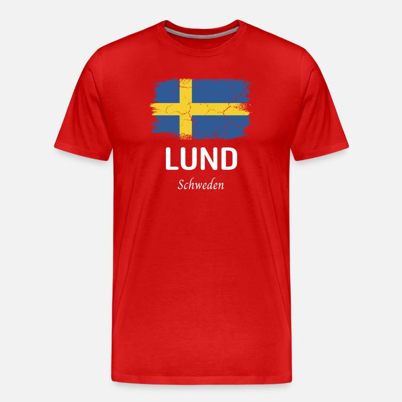 Lund - Männer Premium Bio T-Shirt - Rot
