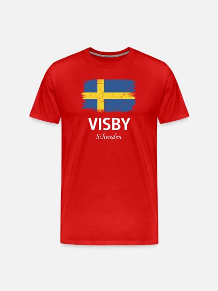 Visby - Männer Premium Bio T-Shirt - Rot