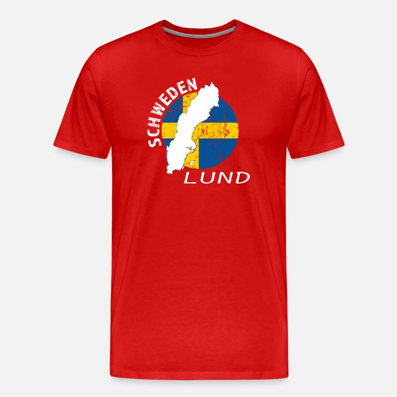 Lund - Männer Premium Bio T-Shirt - Rot