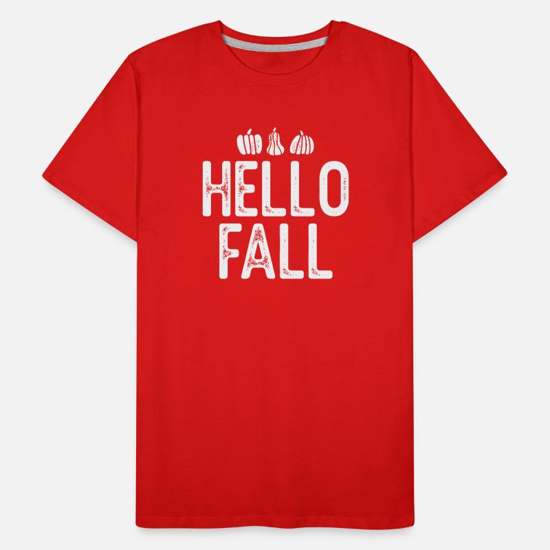 Citrouilles d’automne de style rustique T-shirt bio Premium Homme
