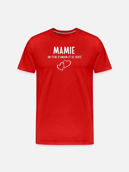 Liebesbotschaft für Oma - Männer Premium Bio T-Shirt - Rot