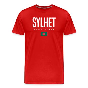 Sylhet Bangladesch - Männer Premium Bio T-Shirt - Rot - Vorne - Damien (186cm)