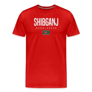 Shibganj Bangladesch - Männer Premium Bio T-Shirt - Rot - Vorne - Damien (186cm)