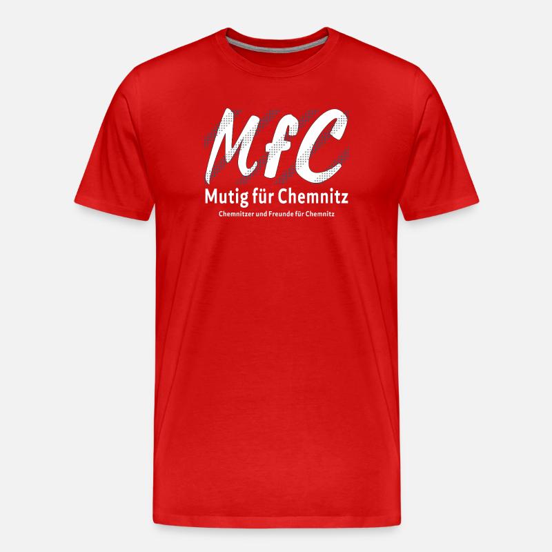 Chemnitz Mutig für Chemnitz - Männer Premium Bio T-Shirt - Rot