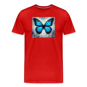 papillon - T-shirt bio Premium Homme - rouge - Devant - Damien (186cm)