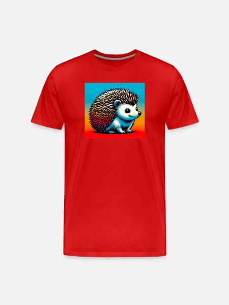 hérisson - T-shirt bio Premium Homme - rouge