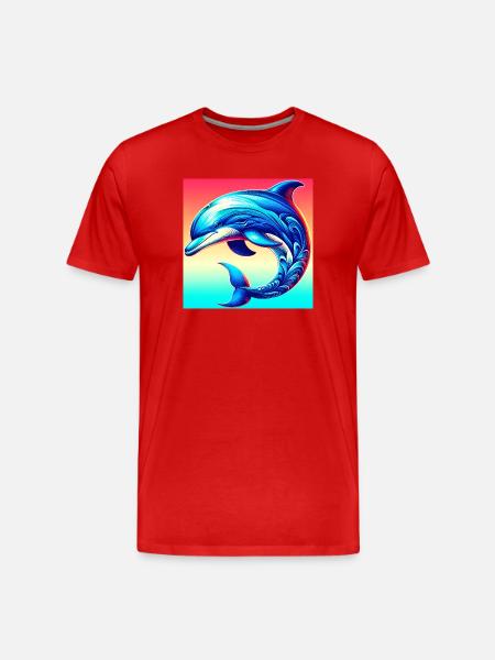 dauphin - T-shirt bio Premium Homme - rouge