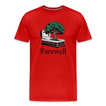 Memorial Tree of Life Design - Men's Premium Organic T-Shirt - red - Front - Damien (186cm)