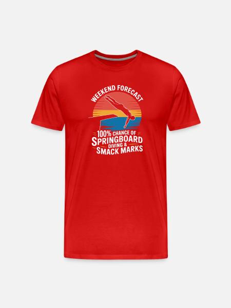 Diving diving board - Men's Premium Organic T-Shirt - red