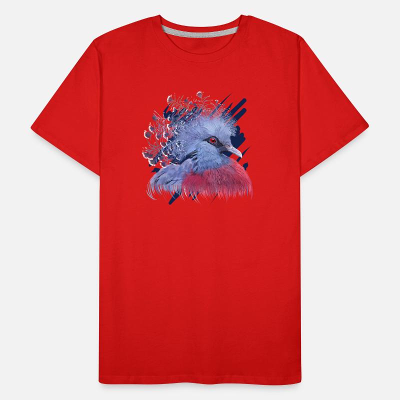 Pigeon couronné T-shirt bio Premium Homme
