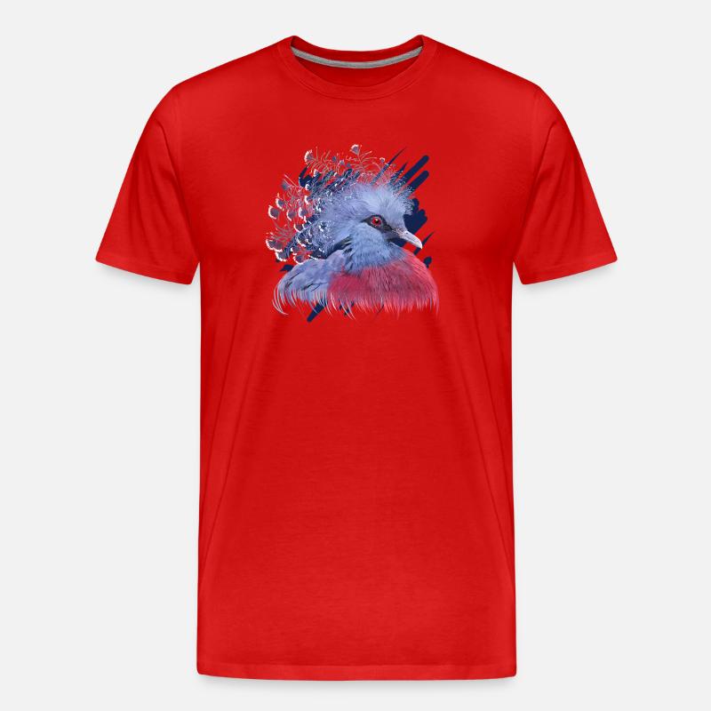 Krontaube - Männer Premium Bio T-Shirt - Rot
