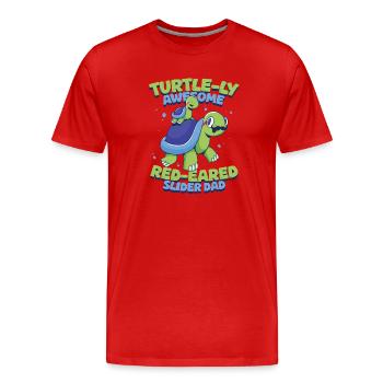 Red-eared Turtle - Men's Premium Organic T-Shirt - red - Front - Damien (186cm)