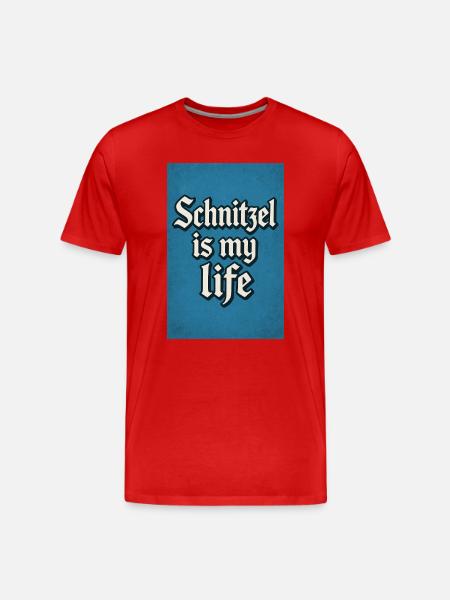 Schnitzel is my life lettering - Men's Premium Organic T-Shirt - red