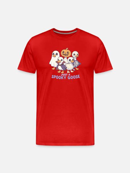 Gruselige Gans Halloween Kostümdesign - Männer Premium Bio T-Shirt - Rot