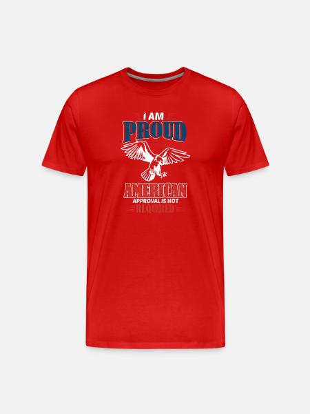 Proud American design with eagle - Men's Premium Organic T-Shirt - red