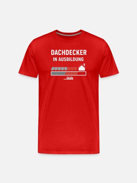 Roofer in training motif - Men's Premium Organic T-Shirt - red
