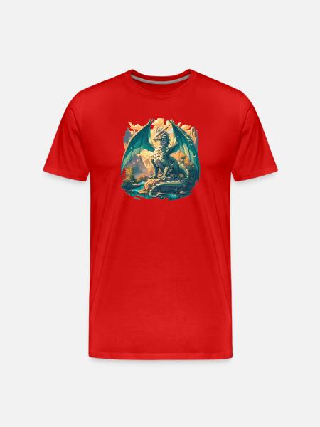 Dragon Dragon - Men's Premium Organic T-Shirt - red