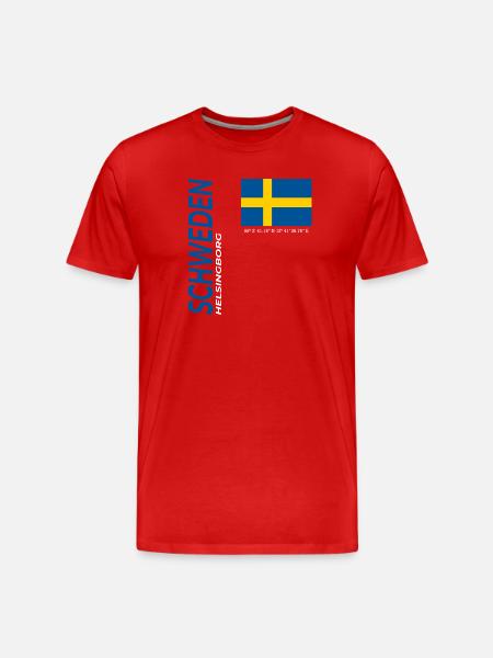 Helsingborg - Männer Premium Bio T-Shirt - Rot