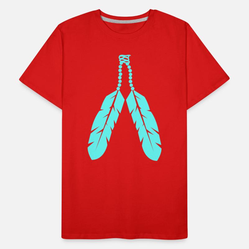 Conception de bijoux en plume T-shirt bio Premium Homme