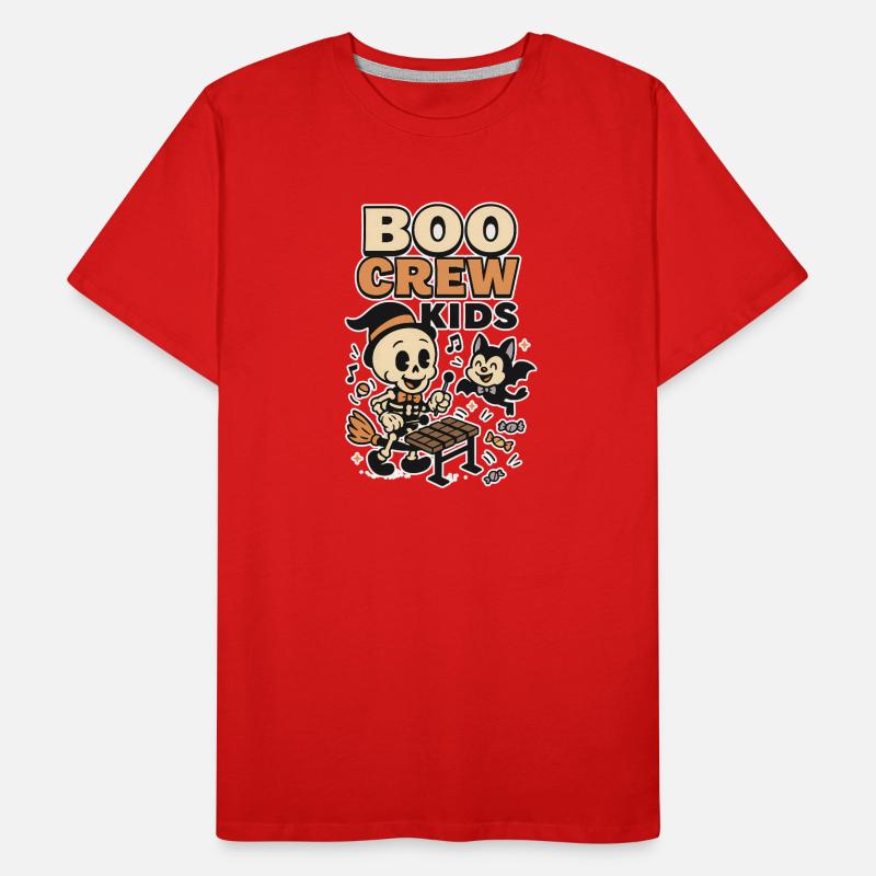 Spooky Halloween open-air scene Men's Premium Organic T-Shirt