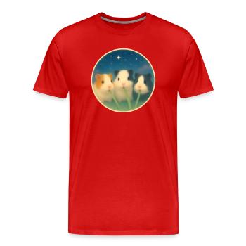 Amis pour la vie - T-shirt bio Premium Homme - rouge - Devant - Damien (186cm)